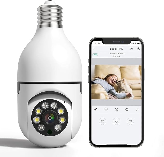 V380 3MP Wi-Fi IP Bulb Camera